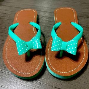 Sandals, Tiffany blue w bows